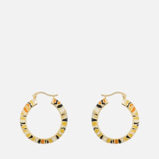 Earrings*anna + nina Garden Tiger Gold-Plated Hoop Earrings