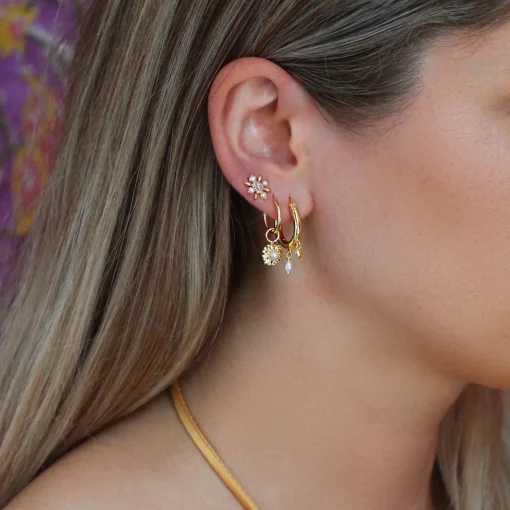 Earrings*anna + nina Single Antique Soul Silver Stud Earring