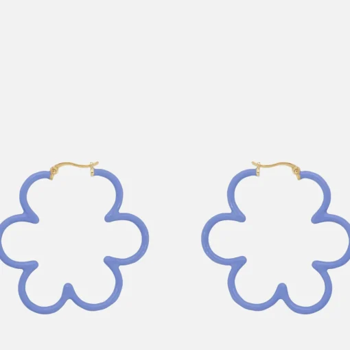 Earrings*anna + nina Wavy Enamel Hoop Earrings