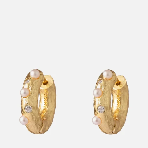 Earrings*Anni Lu Women's Gem In A Hoop - Gold