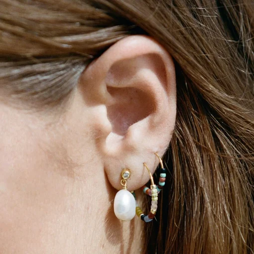 Earrings*Anni Lu Women's Pearly Earring - Gold