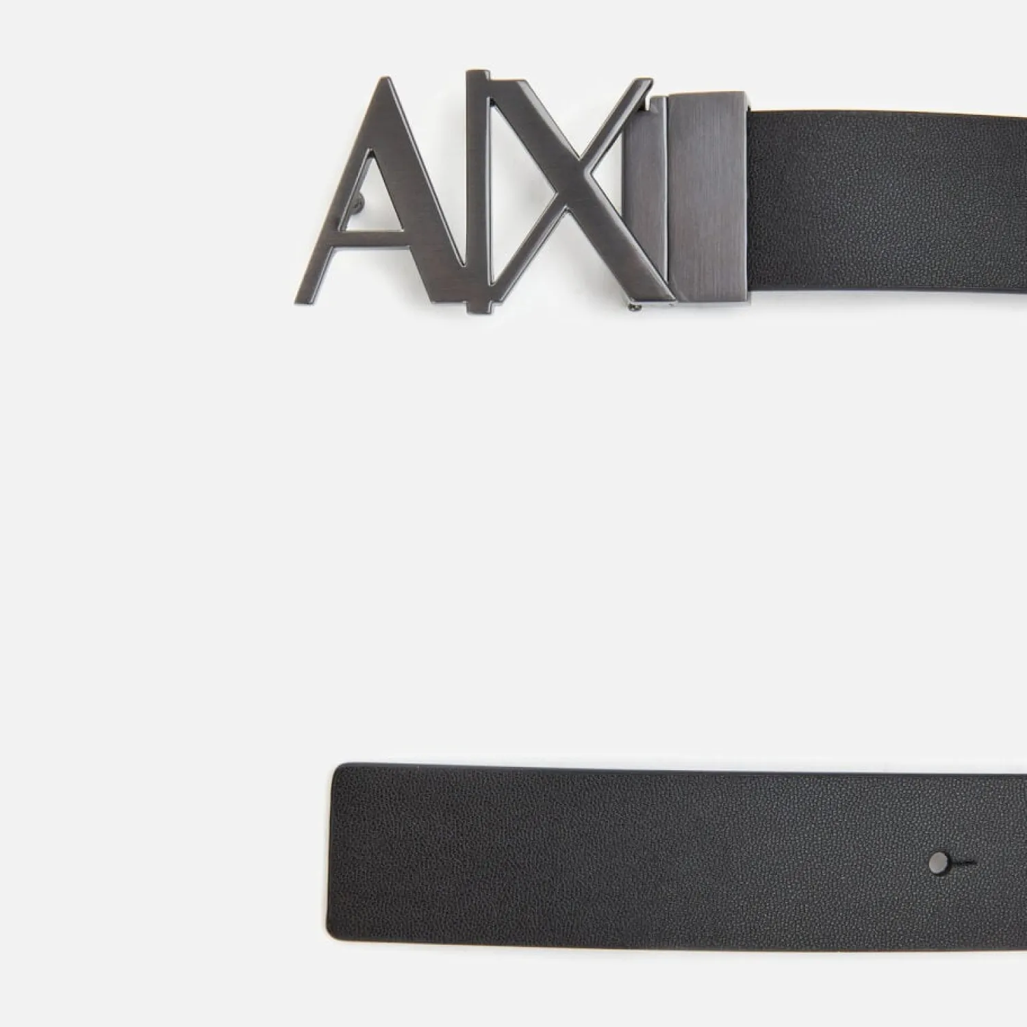 Belts*Armani Exchange Men's Ax Buckle Belt - Black Phantom