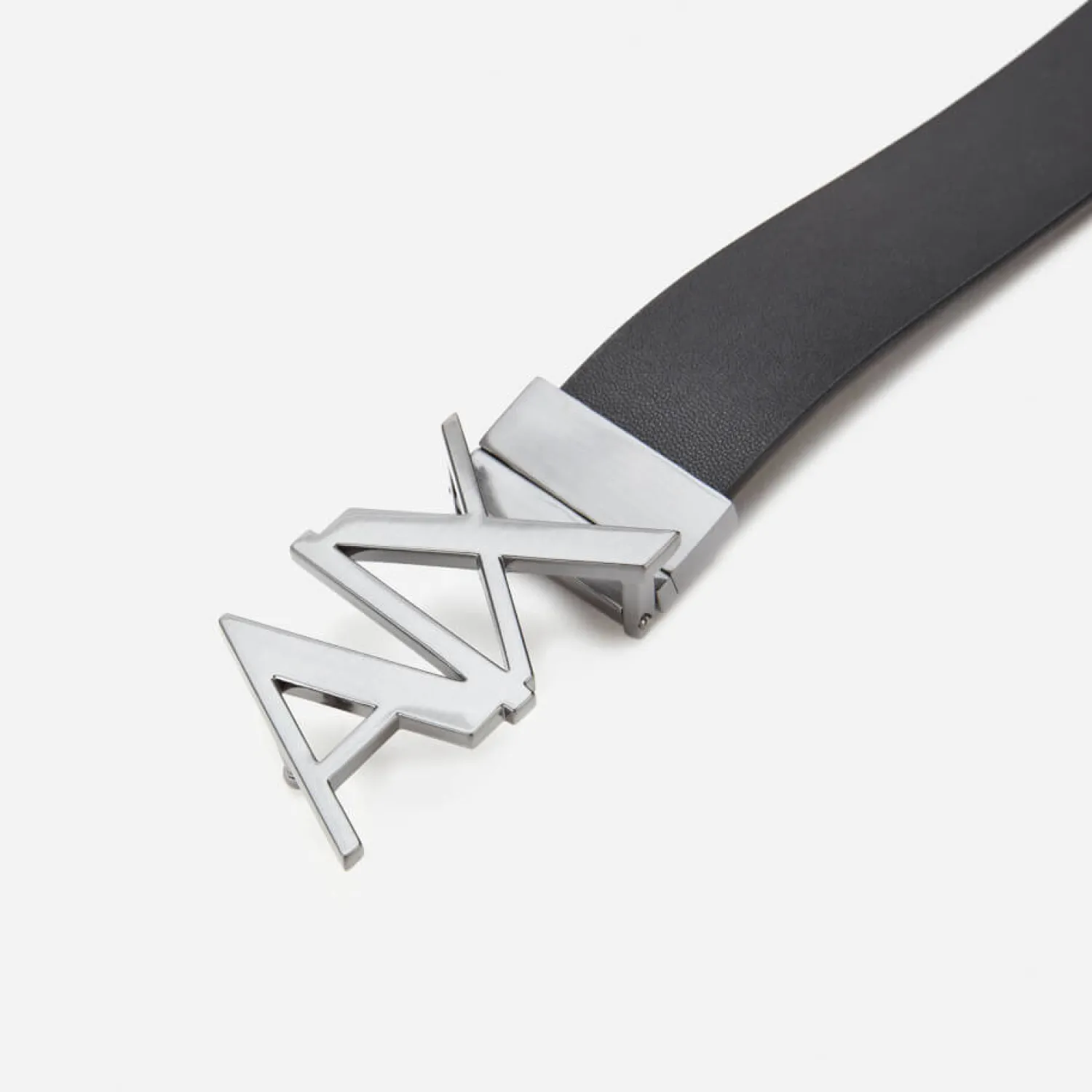 Belts*Armani Exchange Men's Ax Buckle Belt - Black Phantom