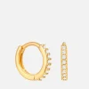 Earrings*Astrid & Miyu Women's Crystal Huggies - Gold
