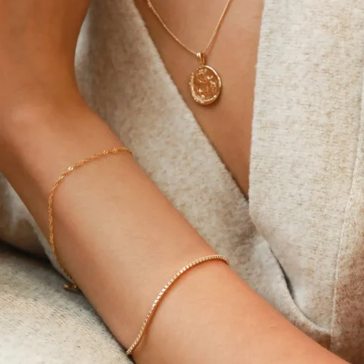 Bracelets & Bangles*Astrid & Miyu Women's Tennis Bracelet - Gold