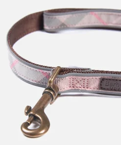 Home Accessories*Barbour Reflective Tartan Dog Collar - Taupe/Pink Tartan