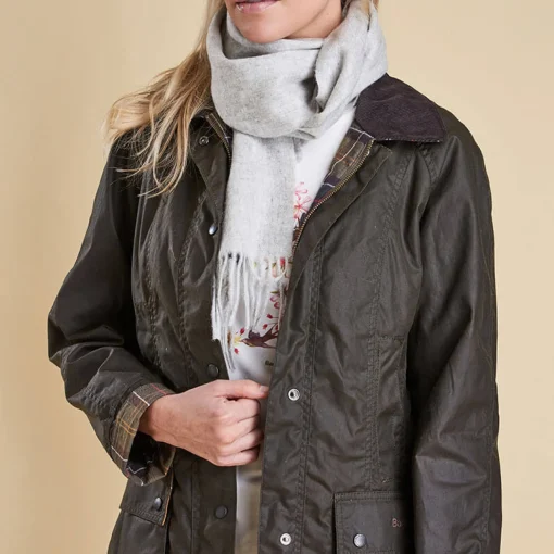 Hats Scarves & Gloves*Barbour Women's Lambswool Woven Scarf - Light Grey