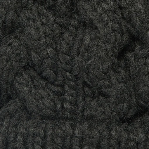 Hats Scarves & Gloves*Barbour Women's Penshaw Cable Knit Beanie - Charcoal