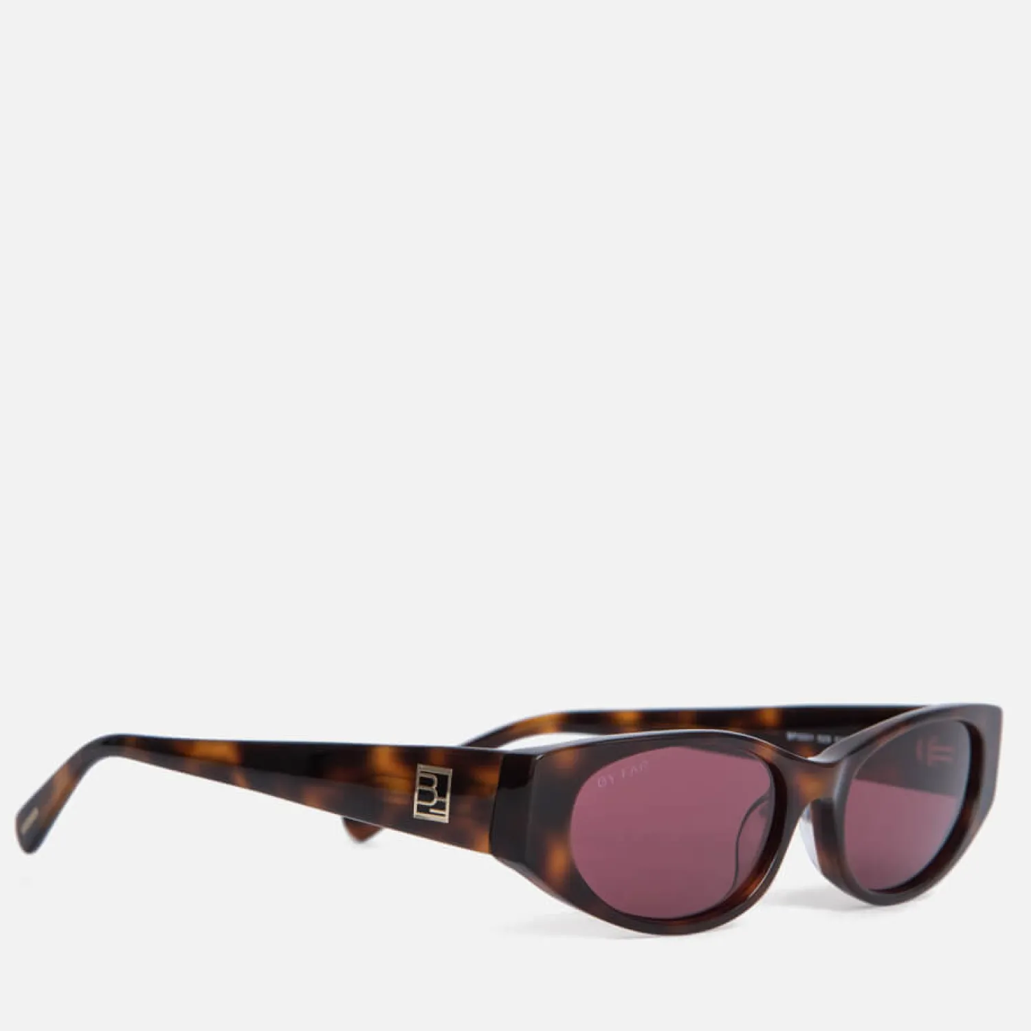 Sunglasses*BY FAR Rodeo Havana Tortoiseshell Acetate Sunglasses