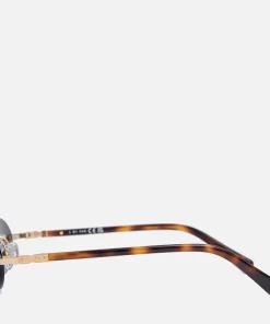 Sunglasses*BY FAR Texas Mirror Gold-Tone Metal Sunglasses