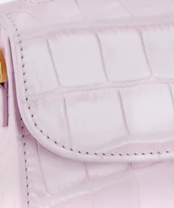 Shoulder Bags*BY FAR Women's Mini Croco Top Handle Bag - Pink