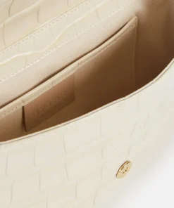 Shoulder Bags*BY FAR Women's Miranda Croco Shoulder Bag - Cream