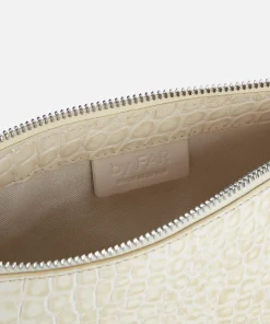 Shoulder Bags*BY FAR Women's Rachel Croco Embossed Leather Bag - Cream