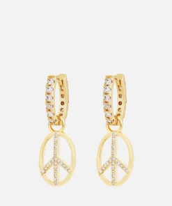 Earrings*Celeste Starre Women's Peace Out Earrings - Gold