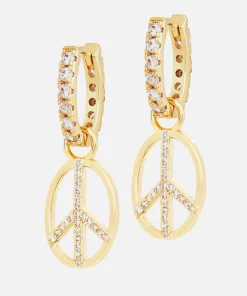Earrings*Celeste Starre Women's Peace Out Earrings - Gold