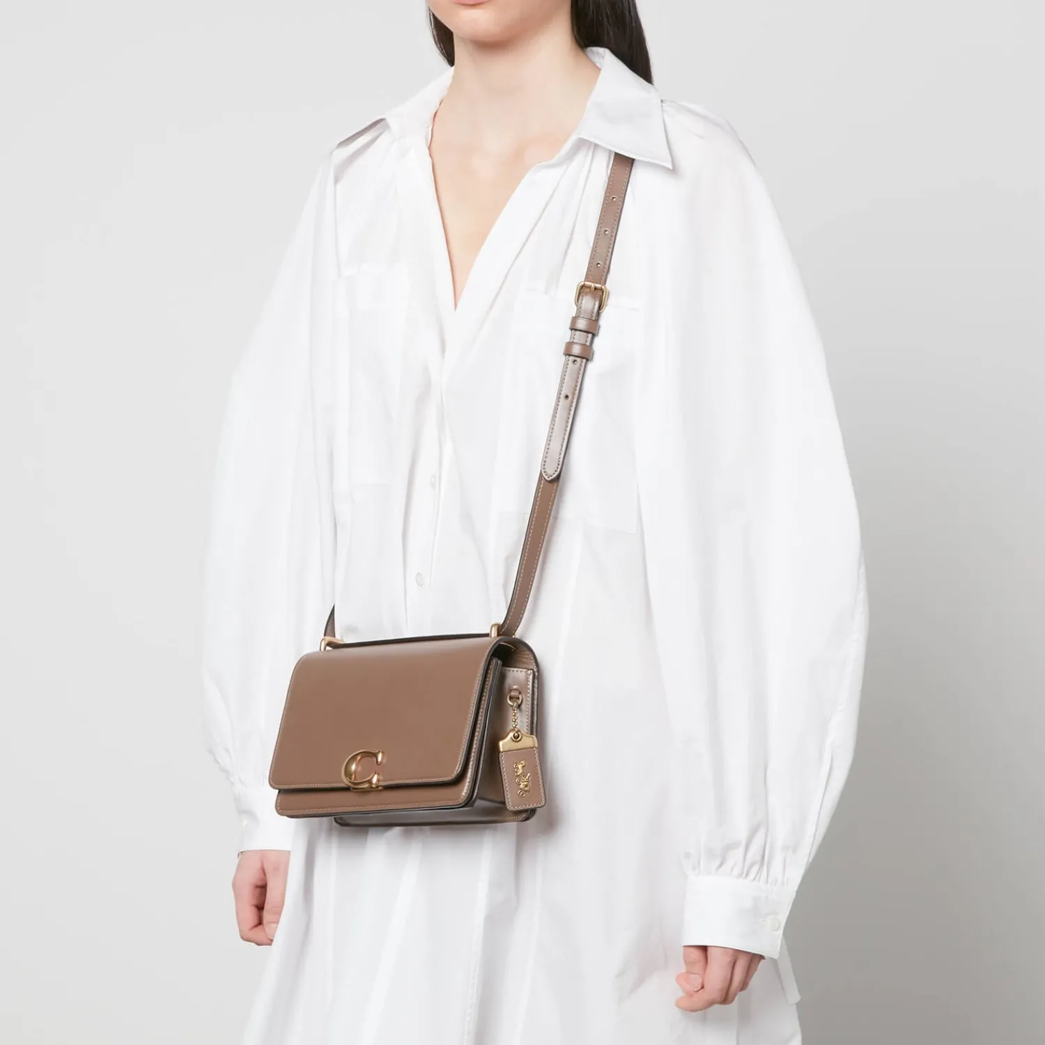 Shoulder Bags*Coach Bandit Leather Bag Dark Stone