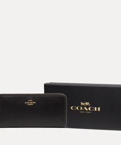 Purses And Cardholders*Coach Box Program Logo-Detailed Leather Wallet