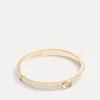 Bracelets & Bangles*Coach C Buckle Gold-Tone Thin Bangle