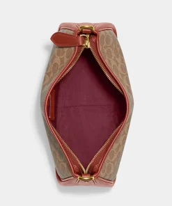 Crossbody Bags*Coach Cary Monogram Coated-Canvas And Leather Shoulder Bag Tan Rust