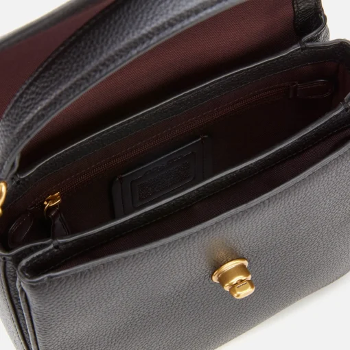 Crossbody Bags*Coach Cassie Polished Pebbled Leather Crossbody 19 - Black
