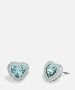 Jewellery Sets*Coach Charming Crystals Silver-Plated Earrings