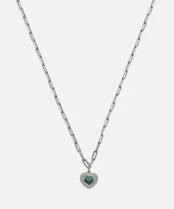 Necklaces*Coach Charming Crystals Silver-Plated Necklace