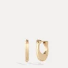 Earrings*Coach Chunky C Gold-Tone And Crystal Hoop Earrings