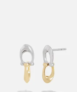 Earrings*Coach Core Essentials Plated Earrings