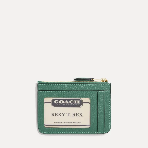 Purses And Cardholders*Coach Crossgrain Mini Pebbled Leather Id Wallet