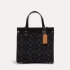 Tote Bags*Coach Field Tote 22 Leather And Jacquard-Blend Bag