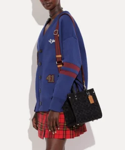 Tote Bags*Coach Field Tote 22 Leather And Jacquard-Blend Bag