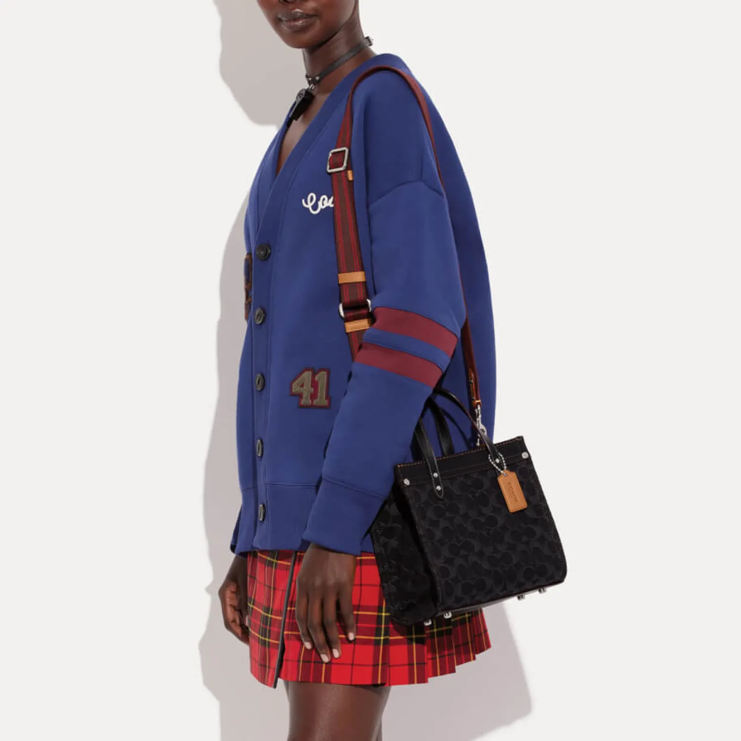 Tote Bags*Coach Field Tote 22 Leather And Jacquard-Blend Bag