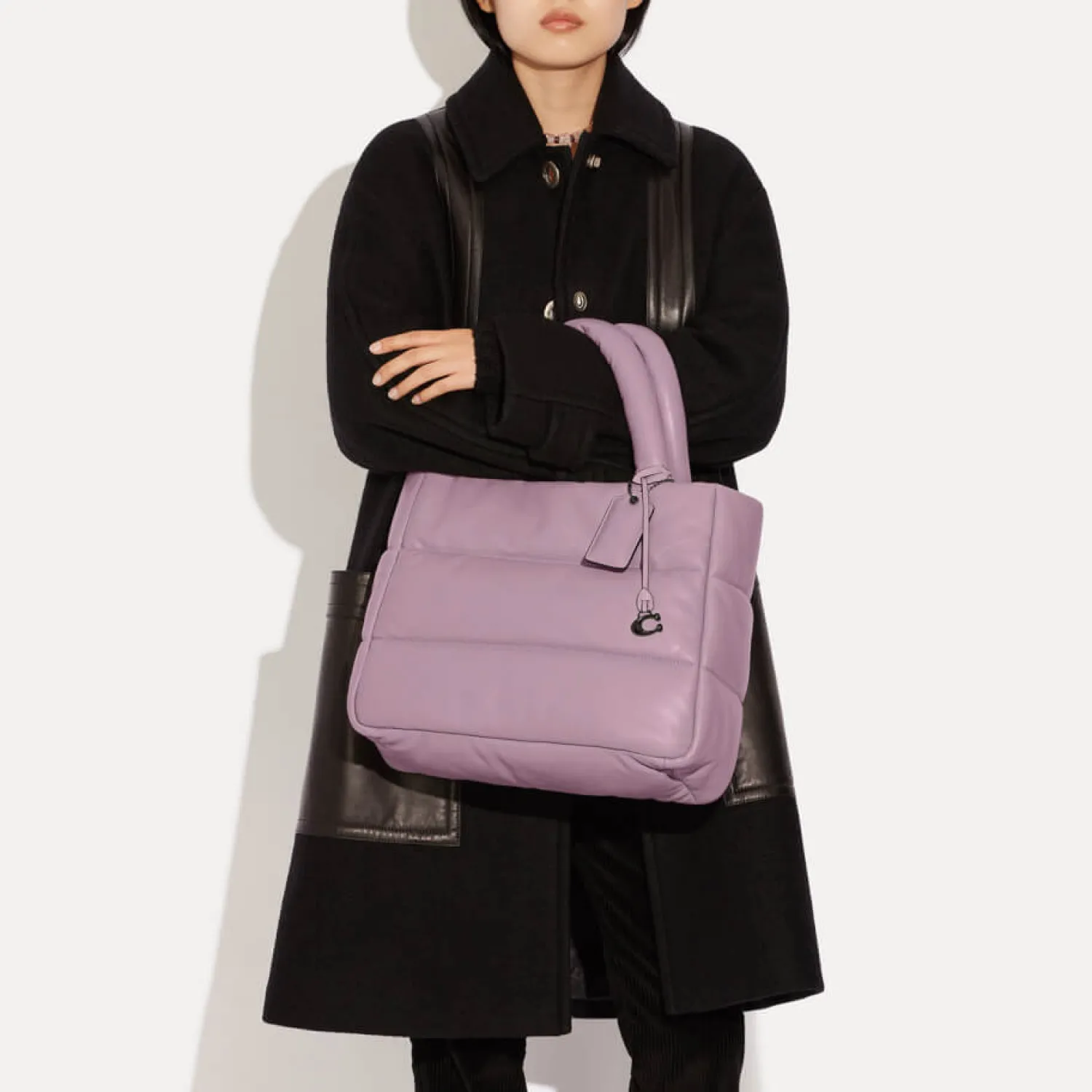 Tote Bags*Coach Leather Quilted Pillow Tote Bag