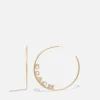 Jewellery Sets*Coach Logo Charm Gold-Plated Pearl Earrings