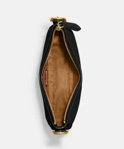 Shoulder Bags*Coach Luna Pebbled Leather Shoulder Bag Black
