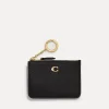 Purses And Cardholders*Coach Mini Pebbled Crossgrain Leather Id Wallet