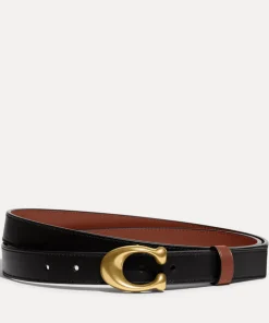 Belts*Coach 25Mm Sculpted C Leather Reversible Belt
