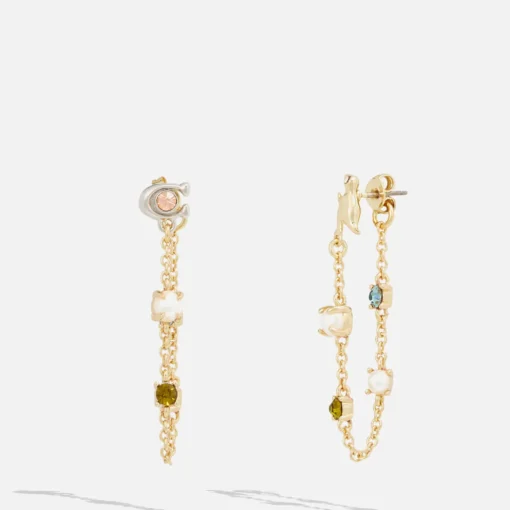 Jewellery Sets*Coach Pearl Charms Gold-Plated Earrings