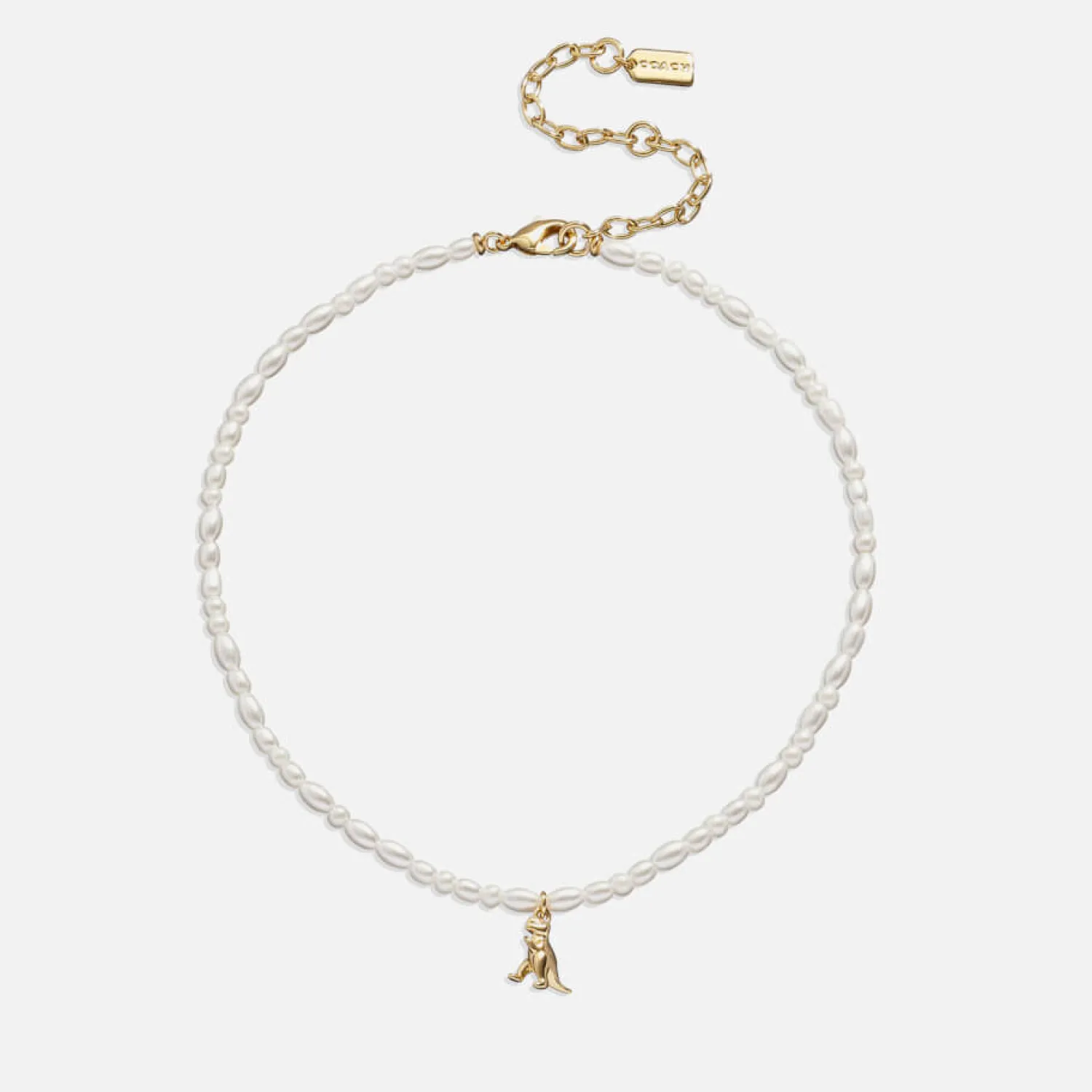 Necklaces*Coach Pearl Charms Gold-Plated Necklace