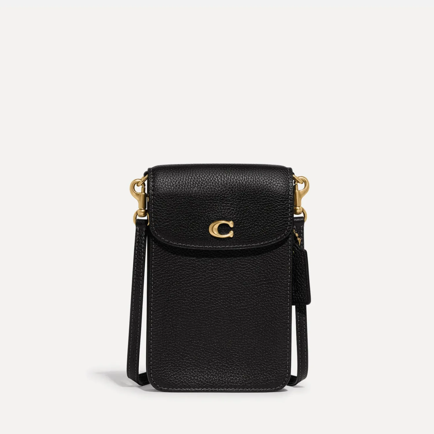 Tech Accessories*Coach Polished C Phone Leather Crossbody Bag