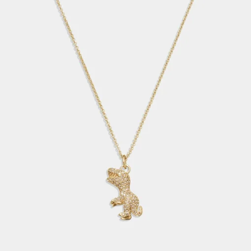 Jewellery Sets*Coach Rexy Pendant Crystal And Gold-Tone Necklace