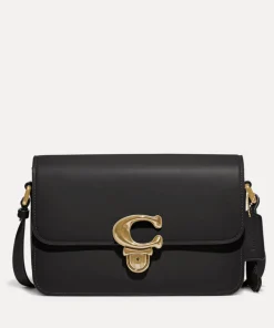 Shoulder Bags*Coach Studio 19 Leather Shoulder Bag Black