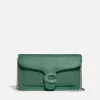 Shoulder Bags*Coach Tabby Chain Leather Clutch Bag