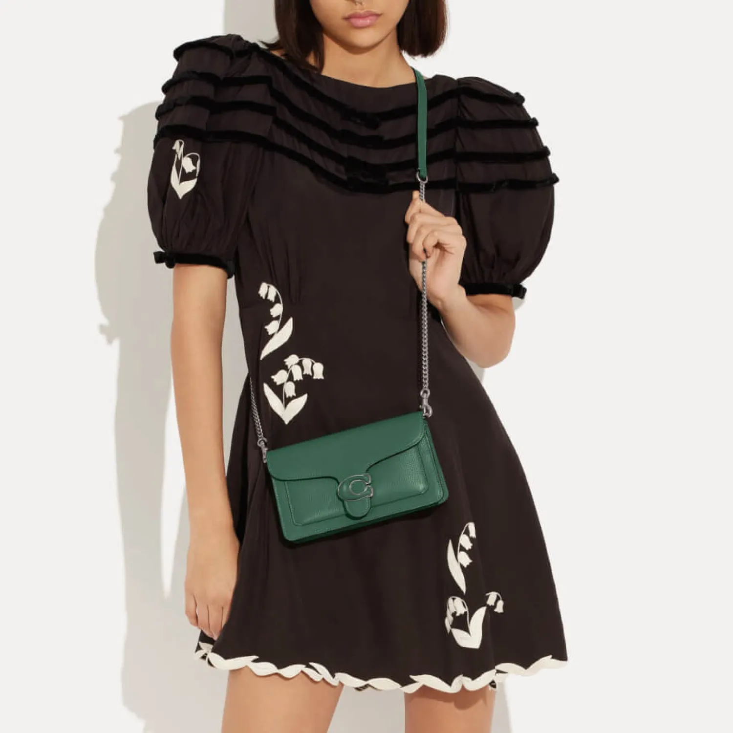 Shoulder Bags*Coach Tabby Chain Leather Clutch Bag