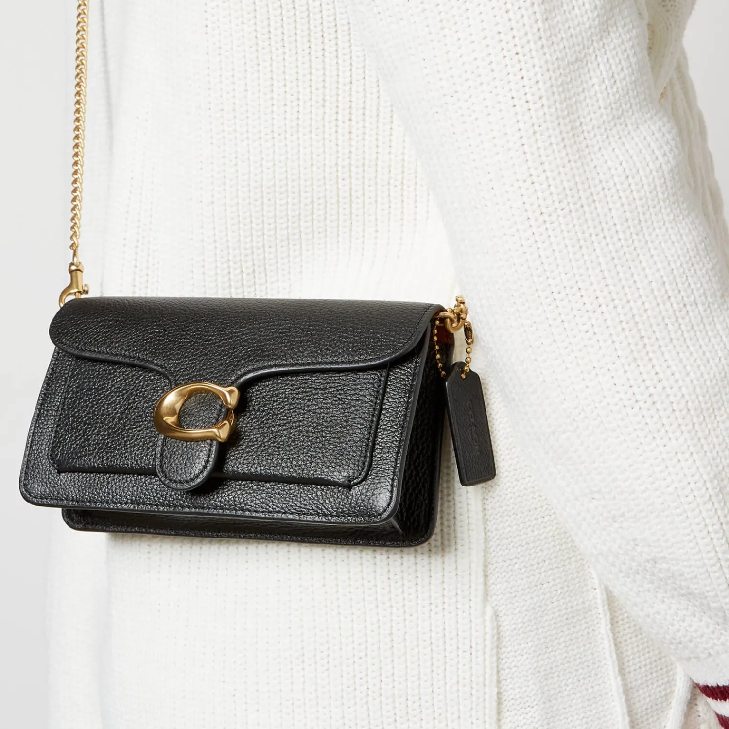 Clutch Bags*Coach Tabby Chain Leather Clutch Bag