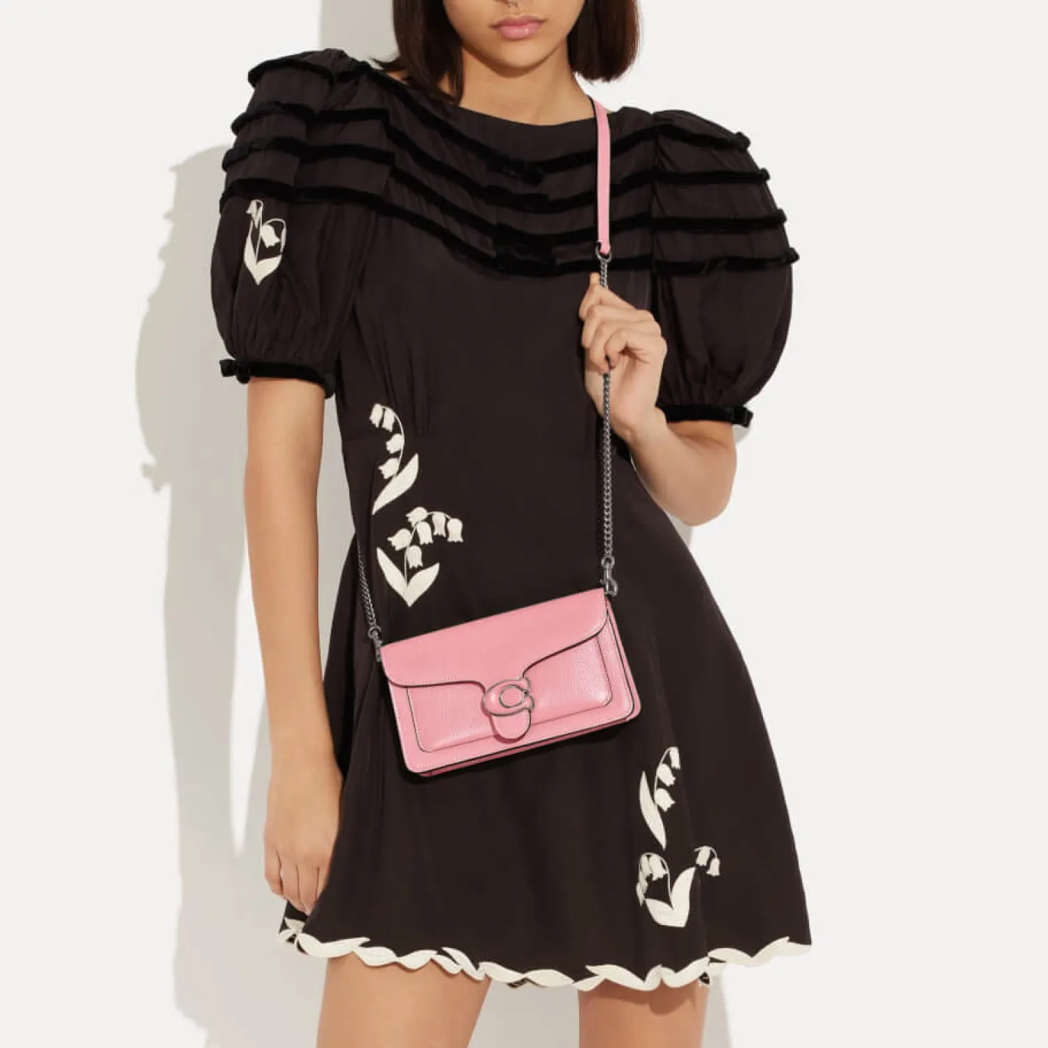 Shoulder Bags*Coach Tabby Chain Leather Clutch Bag