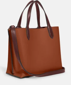 Tote Bags*Coach Willow Colour-Block Leather Tote Bag 1941 Saddle Multi