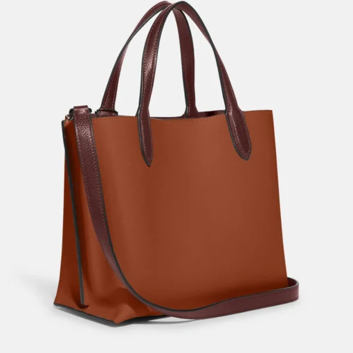 Tote Bags*Coach Willow Colour-Block Leather Tote Bag 1941 Saddle Multi