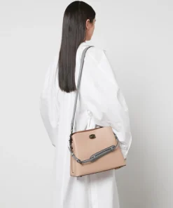 Bucket Bags*Coach Willow Leather Bucket Bag Taupe Multi
