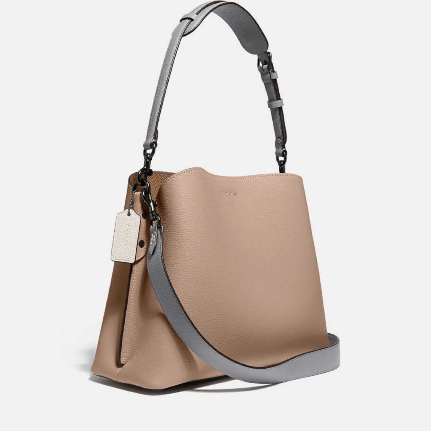 Bucket Bags*Coach Willow Leather Bucket Bag Taupe Multi